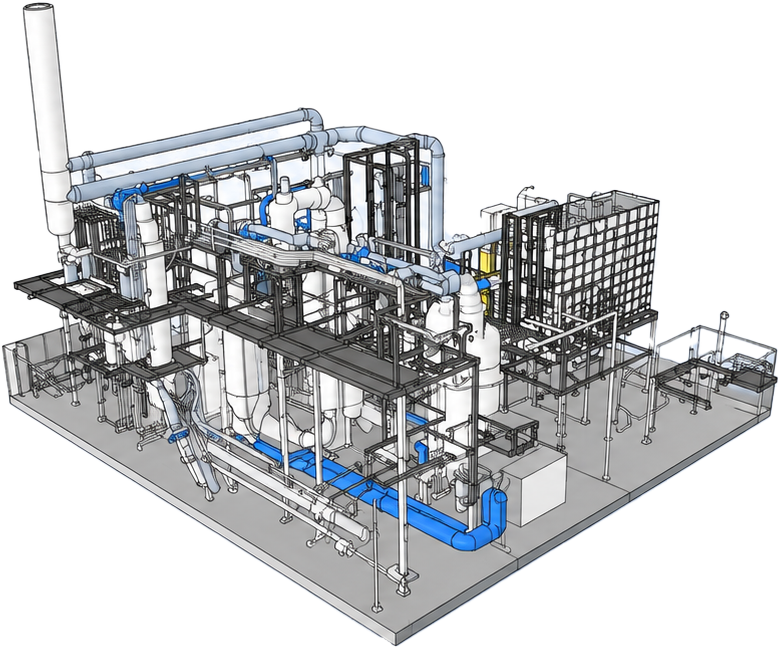 3Dイラストを活用したプラント設備の施工管理